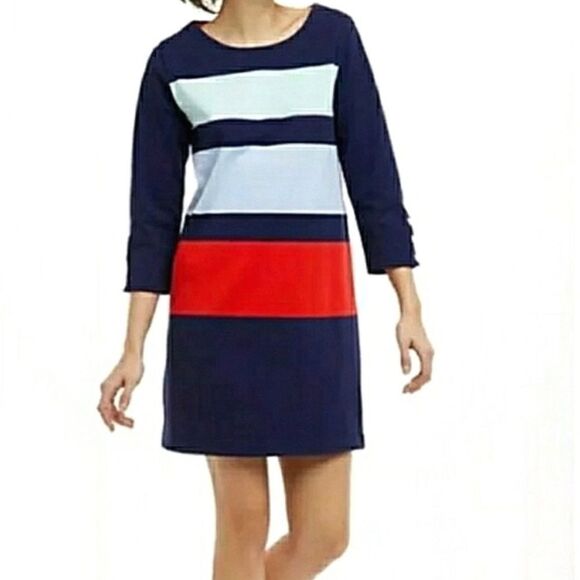 Allihop Anthropologie Colorblock Striped Dress - Picture 1 of 5